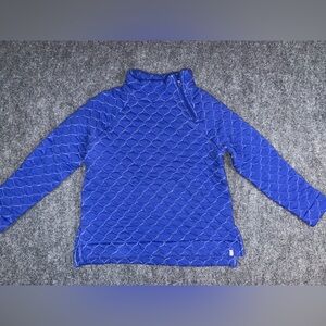 Talbots Blue Quilted Sweatshirt